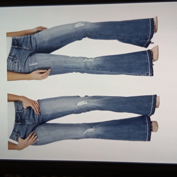 Kut From The Cloth Elena Super Flare Raw Hem Mid Rise  Long Womens 4 - Picture 1 of 12